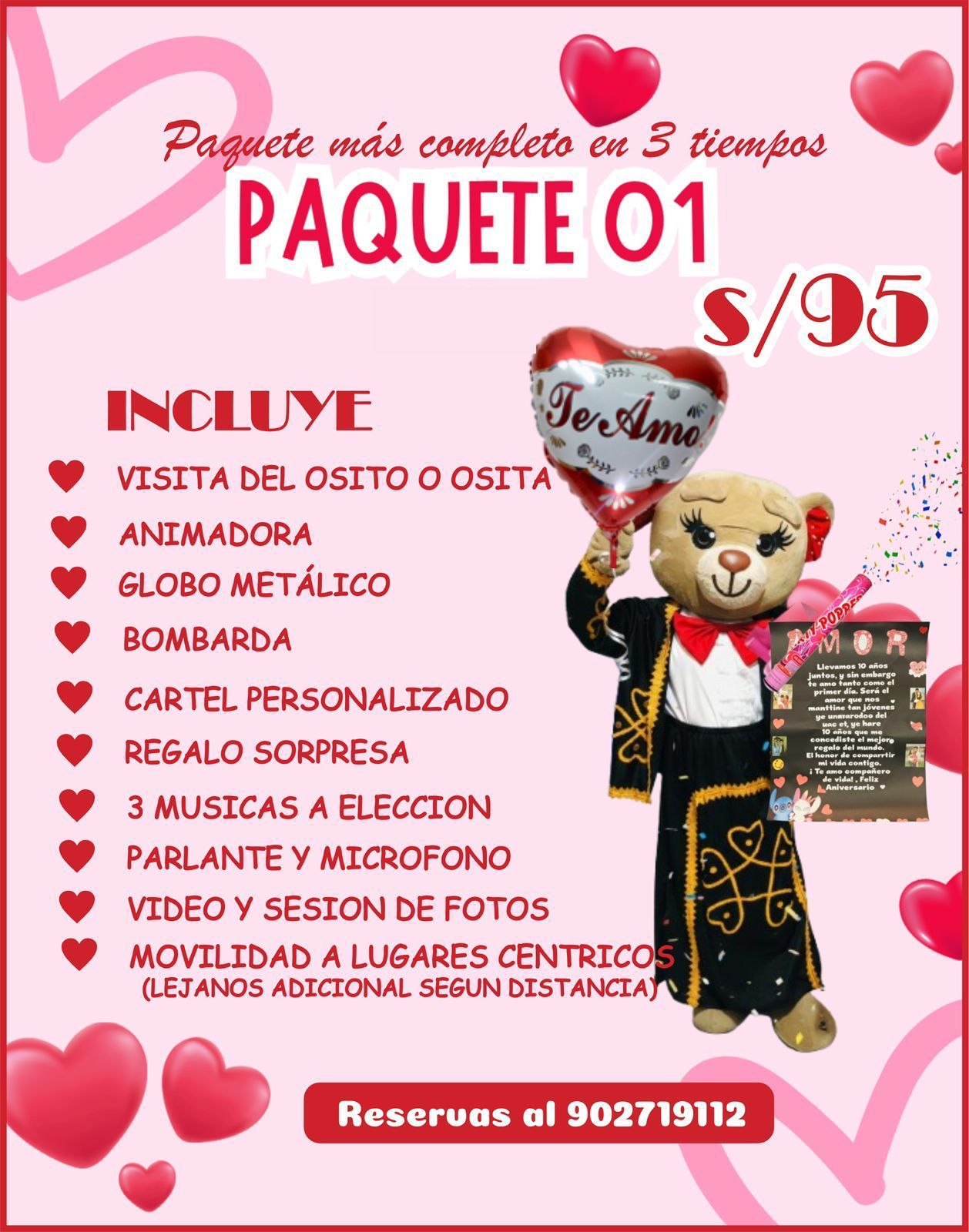 SORPRESA PAQUETE DE OSITO  01 - 95 SOLES